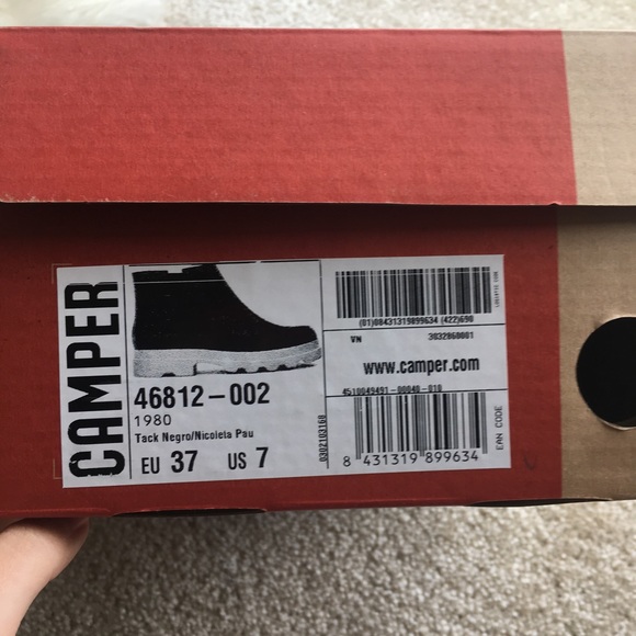 Camper boots in black US7 EU37 - Picture 6 of 7